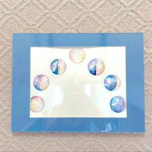 Hand Painted Moon Print for Baby Nursery‎